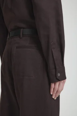 New COS KOSZULA WIERZCHNIA W STYLU UTILITY Z DIAGONALU Brązowy