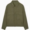 Hot COS KOSZULA WIERZCHNIA Z DIAGONALU – RELAXED FIT Ciemnazieleńkhaki