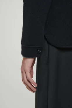 Online COS KOSZULA WIERZCHNIA Z WEŁNĄ – RELAXED FIT Granatowy