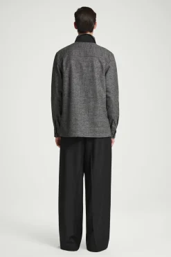 Discount COS KOSZULA Z BAWEŁNY W KRATĘ Z SUWAKIEM – RELAXED FIT