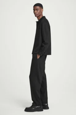 Fashion COS KOSZULA Z DŻERSEJU Z WEŁNĄ W PRĄŻKI – RELAXED FIT