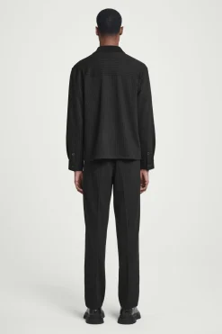 Fashion COS KOSZULA Z DŻERSEJU Z WEŁNĄ W PRĄŻKI – RELAXED FIT