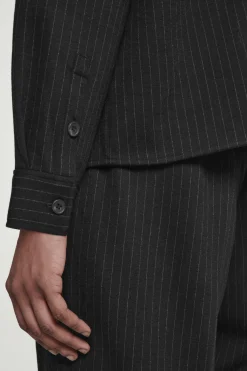 Fashion COS KOSZULA Z DŻERSEJU Z WEŁNĄ W PRĄŻKI – RELAXED FIT