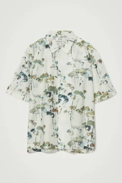 Fashion COS KOSZULA Z KRÓTKIM RĘKAWEM I NADRUKIEM W KWIATY