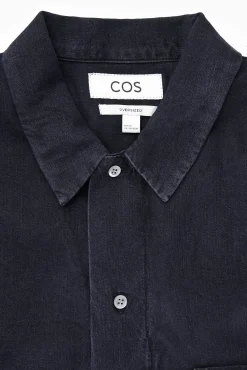 Sale COS KOSZULA Z LEKKIEGO DENIMU – RELAXED FIT Granatowy