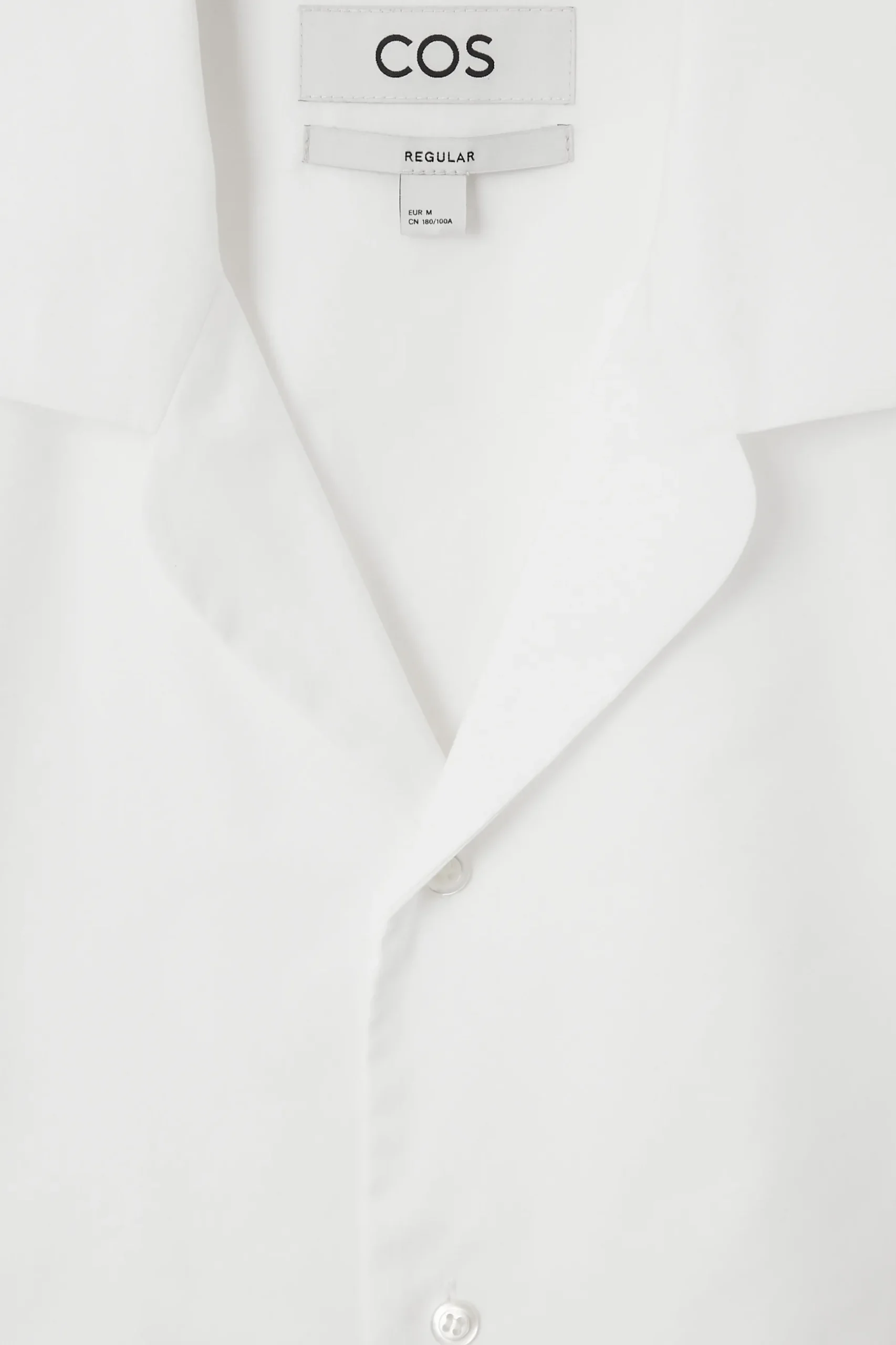 New COS KOSZULA Z MIESZANKI Z JEDWABIEM – RELAXED FIT Złamanybiały