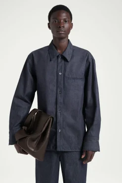 Clearance COS KOSZULA Z SUROWEGO DENIMU Indygo
