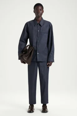 Clearance COS KOSZULA Z SUROWEGO DENIMU Indygo