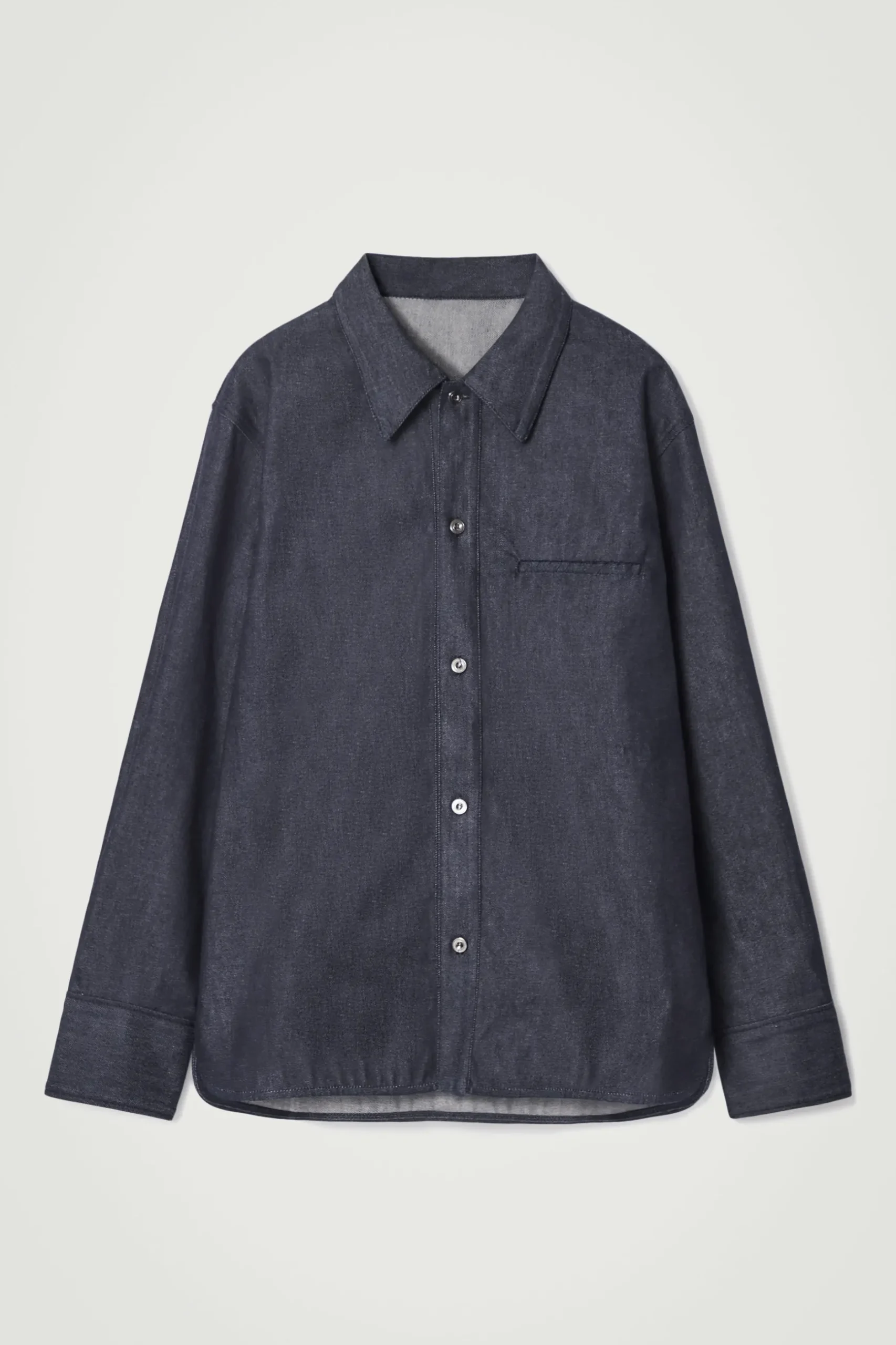 Clearance COS KOSZULA Z SUROWEGO DENIMU Indygo
