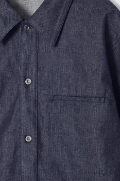 Clearance COS KOSZULA Z SUROWEGO DENIMU Indygo