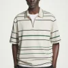 Fashion COS KOSZULKA POLO W PASKI Z ZAMKIEM