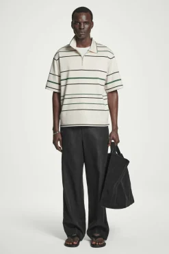 Fashion COS KOSZULKA POLO W PASKI Z ZAMKIEM