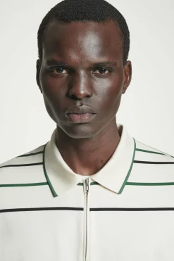Fashion COS KOSZULKA POLO W PASKI Z ZAMKIEM