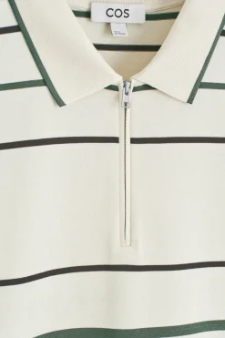 Fashion COS KOSZULKA POLO W PASKI Z ZAMKIEM