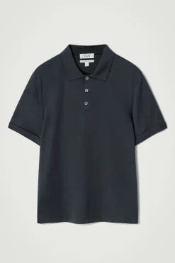 Hot COS KOSZULKA POLO Z BAWEŁNY MERCERYZOWANEJ Granatowy