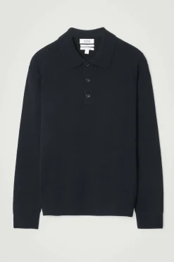Clearance COS KOSZULKA POLO Z CZYSTEGO KASZMIRU Granatowy