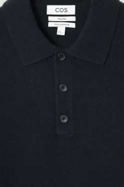 Clearance COS KOSZULKA POLO Z CZYSTEGO KASZMIRU Granatowy