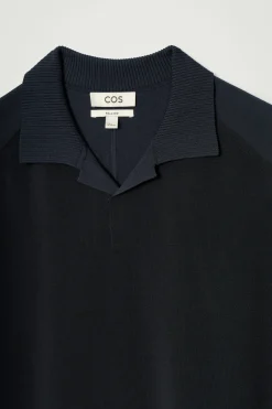 Best COS KOSZULKA POLO Z DWUSTRONNEJ DZIANINY Granatowy