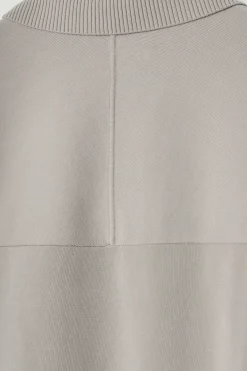 Clearance COS KOSZULKA POLO Z DWUSTRONNEJ DZIANINY Brązowoszary