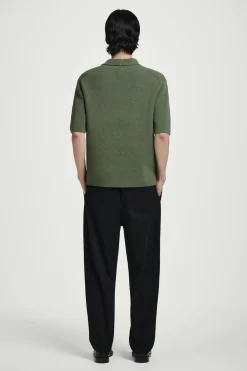 New COS KOSZULKA POLO Z DZIANINY BOUCLÉ Zielony