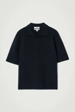 Sale COS KOSZULKA POLO Z DZIANINY BOUCLÉ Granatowy