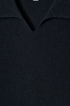 Sale COS KOSZULKA POLO Z DZIANINY BOUCLÉ Granatowy