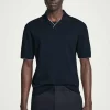 Outlet COS KOSZULKA POLO Z KONTRASTUJĄCYMI DETALAMI Granatowy