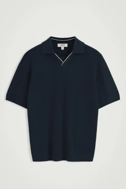 Outlet COS KOSZULKA POLO Z KONTRASTUJĄCYMI DETALAMI Granatowy
