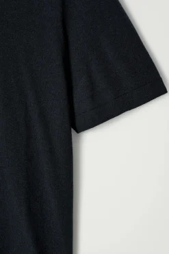 Best COS KOSZULKA POLO Z OTWARTYM KOŁNIERZYKIEM Granatowy