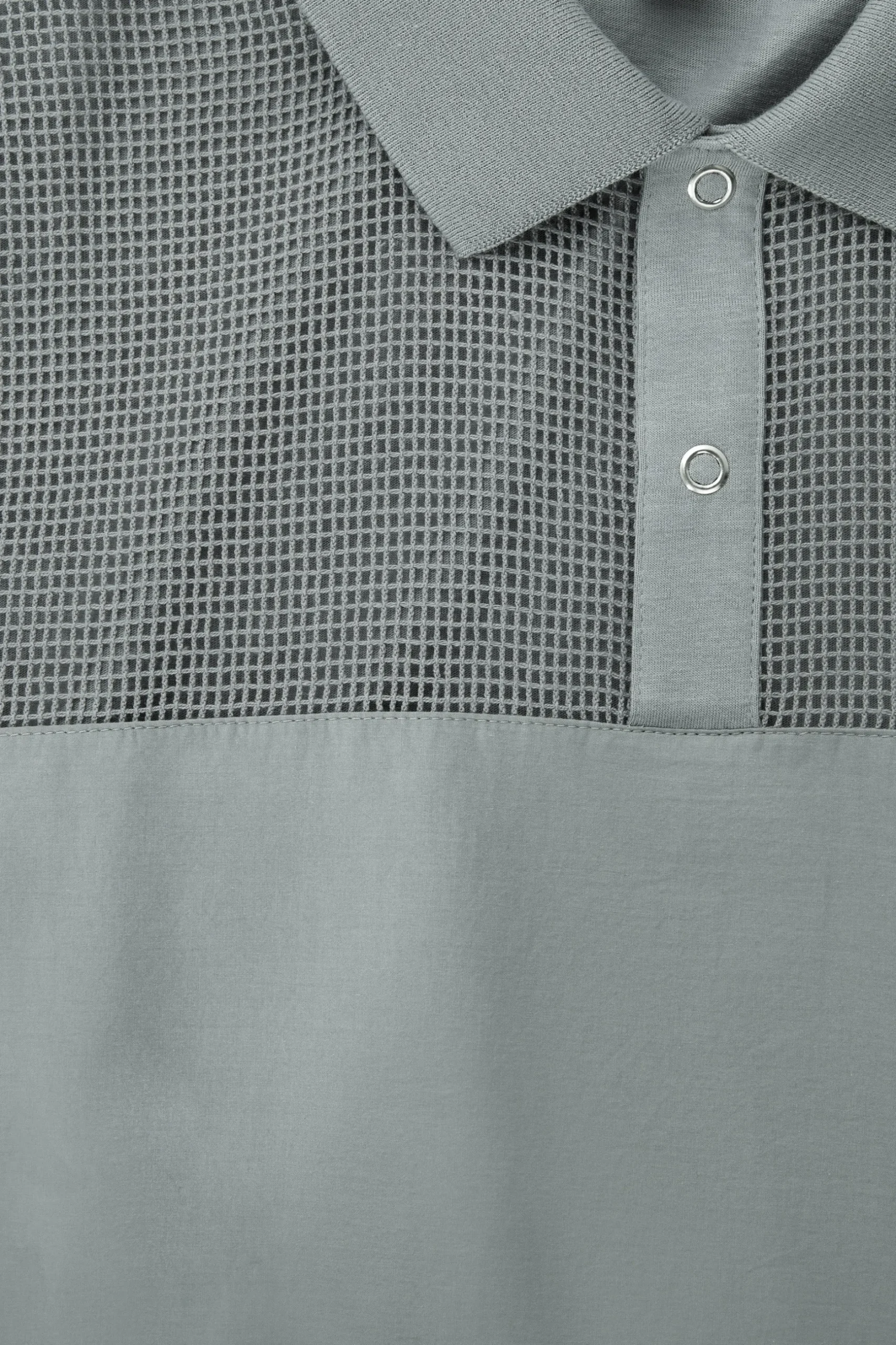 Sale COS KOSZULKA POLO Z SIATECZKOWYM PANELEM Grey