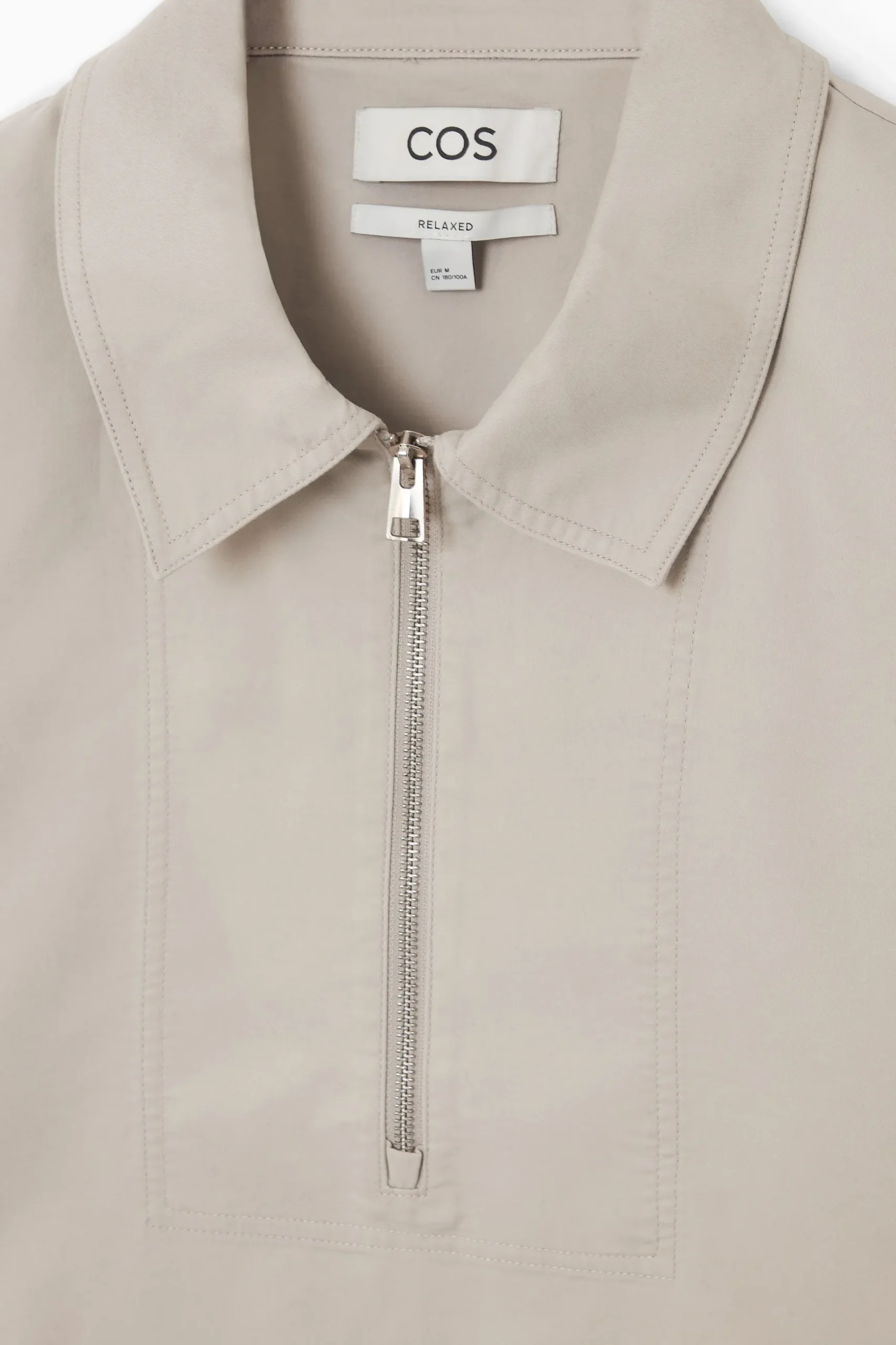 Clearance COS KOSZULKA POLO Z ZAMKIEM Stone