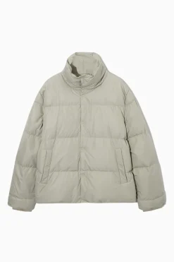 Best COS KRÓTKA PUCHOWA KURTKA Lightgrey