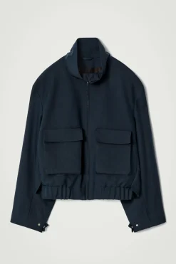 Discount COS KURTKA BOMBERKA W STYLU UTYLITARNYM Granatowy
