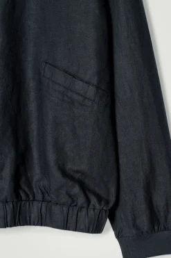 Fashion COS KURTKA BOMBERKA Z LNEM Indygo