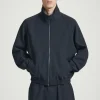 Fashion COS KURTKA W STYLU UTILITY Z WYSOKIM KOŁNIERZEM Granatowy