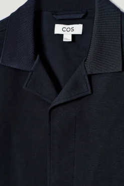 Outlet COS KURTKA Z BAWEŁNIANEGO DŻERSEJU Granatowy