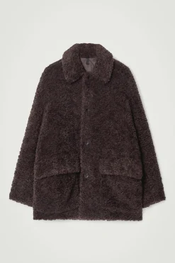 Fashion COS KURTKA Z MISIA Z WYPEŁNIENIEM Ciemnobrązowy