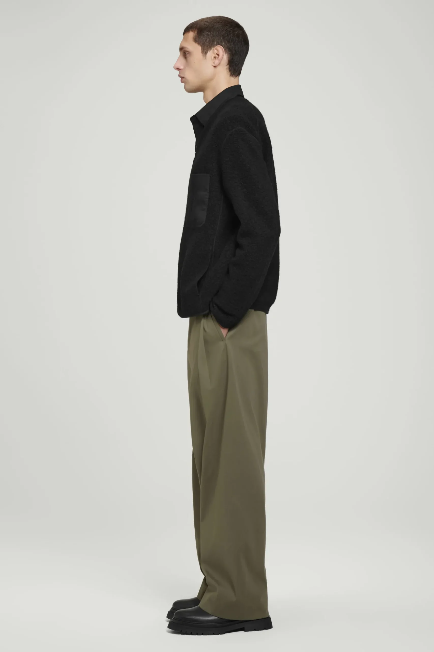 Fashion COS KURTKA Z POLAREM Czarny