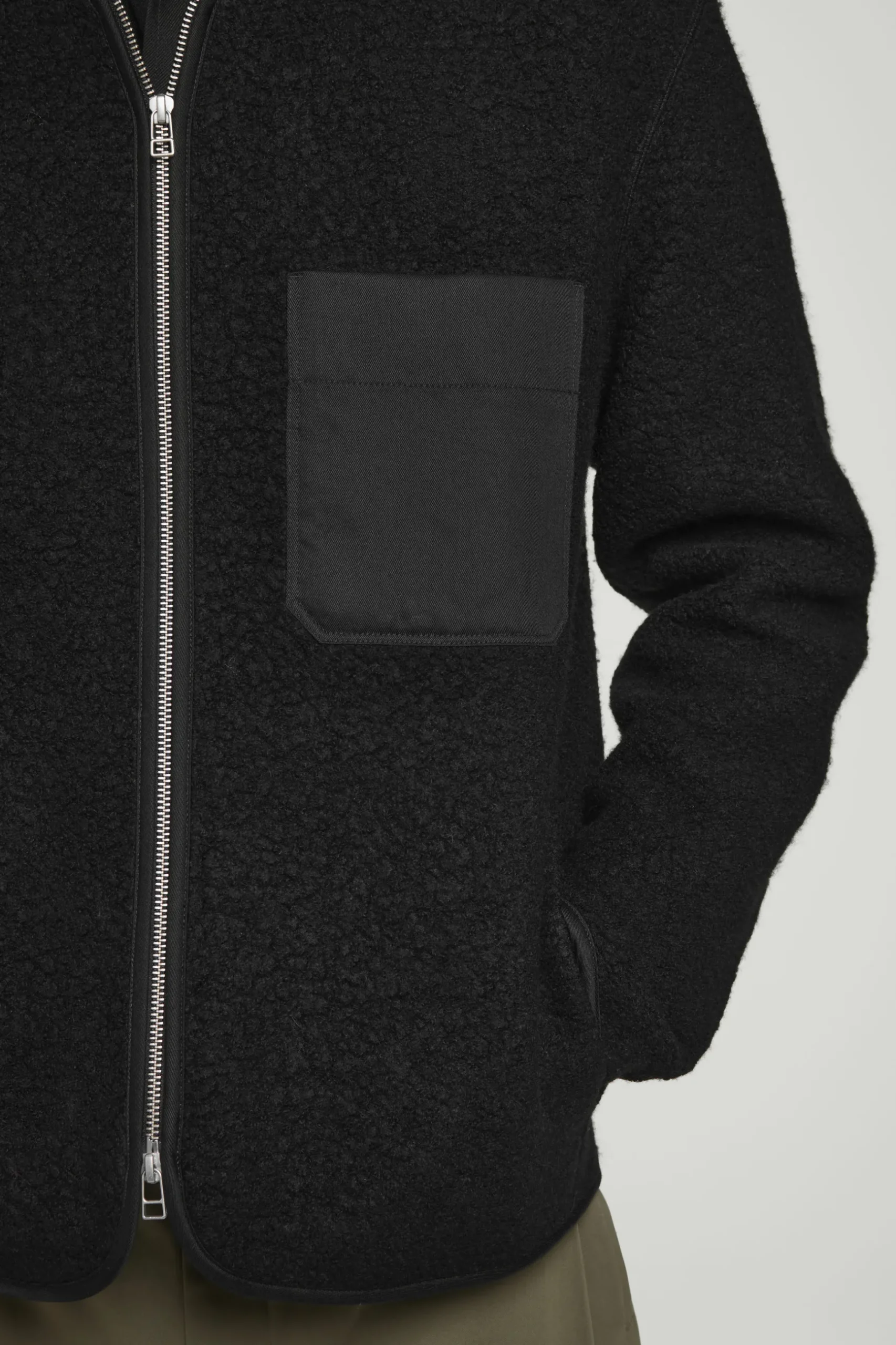 Fashion COS KURTKA Z POLAREM Czarny