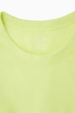 Fashion COS LEKKI T-SHIRT Z DŁUGIM RĘKAWEM Jasnożółty