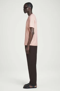 Fashion COS LEKKI T-SHIRT ZE SZCZOTKOWANEJ BAWEŁNY Morelowy