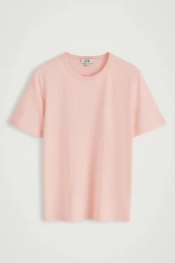 Fashion COS LEKKI T-SHIRT ZE SZCZOTKOWANEJ BAWEŁNY Morelowy
