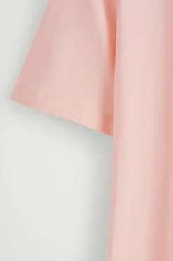 Fashion COS LEKKI T-SHIRT ZE SZCZOTKOWANEJ BAWEŁNY Morelowy