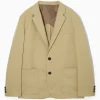 Fashion COS LINEN AND COTTONBLEND BLAZER Beżowy