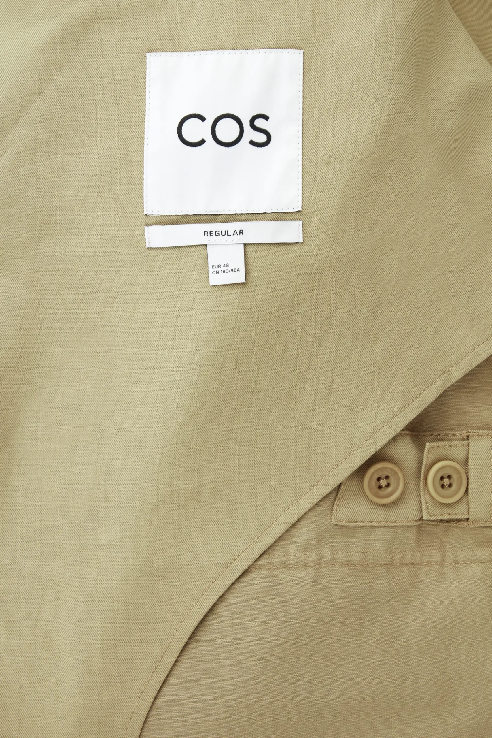 Clearance COS LINEN FIELD JACKET Beige