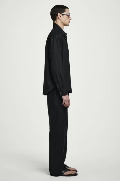 Fashion COS LNIANA KOSZULA Z DŁUGIM RĘKAWEM – RELAXED FIT Czarny