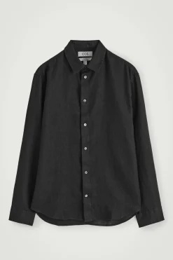 Fashion COS LNIANA KOSZULA Z DŁUGIM RĘKAWEM – RELAXED FIT Czarny
