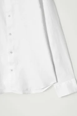 New COS LNIANA KOSZULA Z DŁUGIM RĘKAWEM – RELAXED FIT Biały