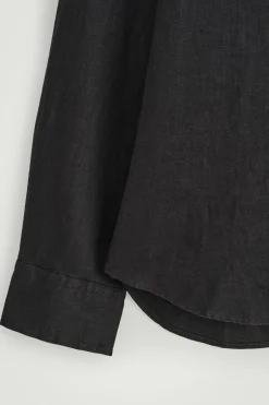 Fashion COS LNIANA KOSZULA Z DŁUGIM RĘKAWEM – RELAXED FIT Czarny