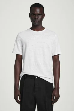 Discount COS LNIANY T-SHIRT Biały